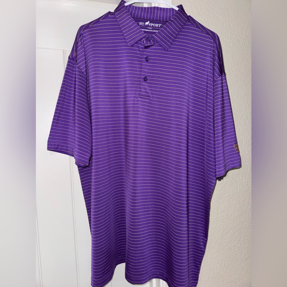 HL Sport Performance Luxury
Beautiful, Purple Striped Men's Polo Shirt - Picture 2 of 4